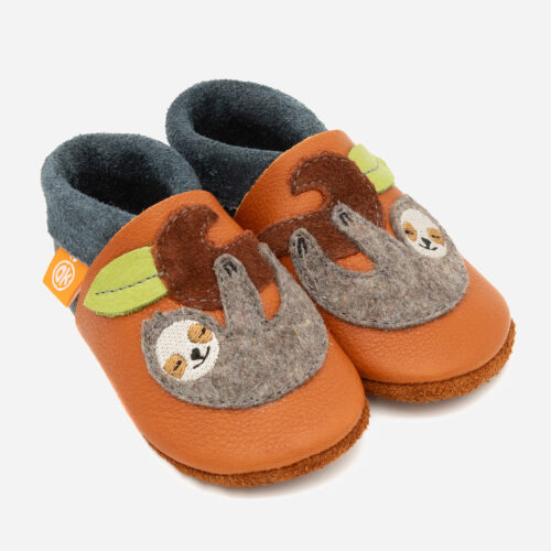 crawling shoes for at home with elastic band and sloth