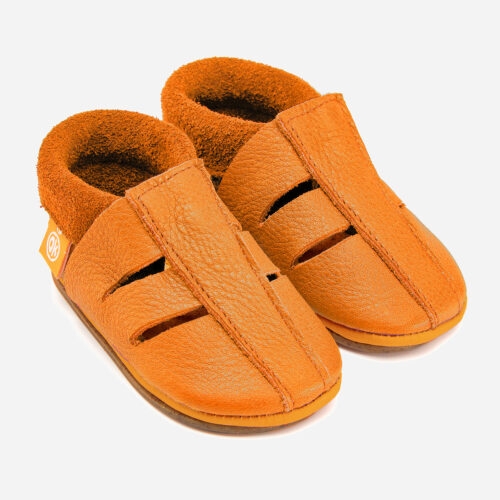 sandale kinder barfuss hellbraun